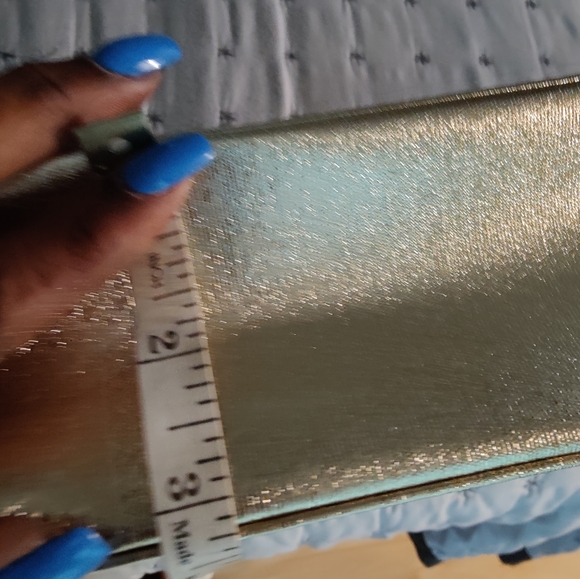 Lancome Train Case Travel Bag Makeup Large Square Gold Zipper NWOT - Picture 3 of 8